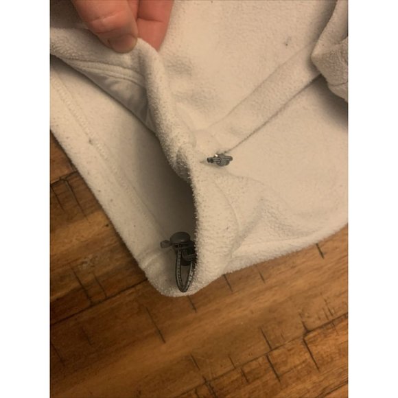 The North Face medium womens fleece full zip white jacket - Picture 6 of 7